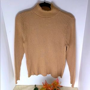 Belongings Woman Turtleneck Sweater with Metallic fiber in fabric Size L